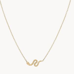 Blu Boho Gold Snake Necklace